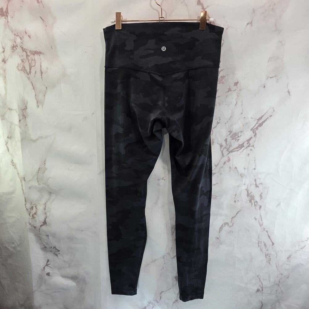 Lululemon Leggings Womens 10 Align High Black Heritage Camo Deep Coal Nulu W5DM8